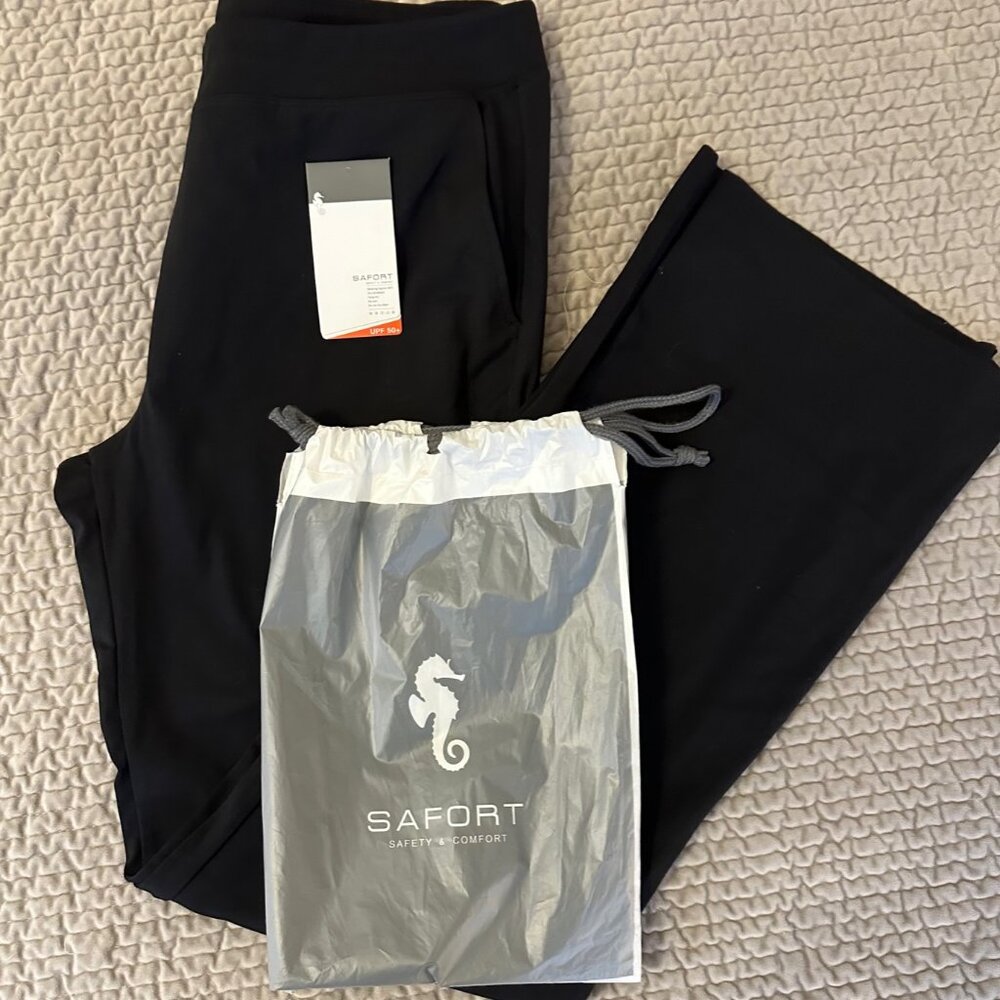 SAFORT Black Straight-Leg Stretch Work Pants | XXL | 34” Inseam | NWT